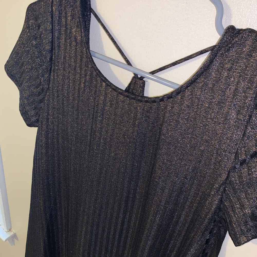 Amore adore Brown Metallic Ribbed Dress 🤎 - Picture 4 of 8